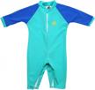 upf 50+ nozone fiji baby swimsuit w/ double zipper - sun protection logo