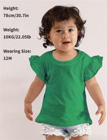 img 3 attached to 👕 Adorable Ruffle Heavyweight T-Shirts for Baby & Toddler Girls by A&J DESIGN