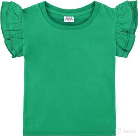 img 4 attached to 👕 Adorable Ruffle Heavyweight T-Shirts for Baby & Toddler Girls by A&J DESIGN