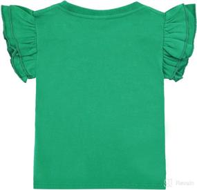 img 2 attached to 👕 Adorable Ruffle Heavyweight T-Shirts for Baby & Toddler Girls by A&J DESIGN