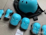 img 1 attached to Protective Gear Set For Active Kids: Toddler Helmet With Knee Elbow Pads And Wrist Guards - Adjustable For Various Activities review by Roberto Garrido