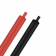 secure your wires with 3:1 adhesive heat shrink tubing - 1 inch wire shrink wrap in black & red (2 pack) logo