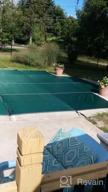 img 1 attached to 18X36Ft Inground Pool Safety Cover W/ 4X8Ft Center End Steps - Happybuy Green Mesh Solid Winter Protection review by Jeff Young