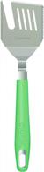 многофункциональная кулинарная лопатка 4-в-1 с ручкой из нержавеющей стали и нейлона зеленого цвета от flipfork логотип