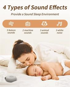 img 1 attached to 👶 OLOWN Portable Baby Sleep Sound Machine with 12 Soothing Nature Lullaby Sounds, Night Light, Timer, Child-Lock, and USB Rechargeable – Enhance Sleep Quality