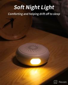 img 2 attached to 👶 OLOWN Portable Baby Sleep Sound Machine with 12 Soothing Nature Lullaby Sounds, Night Light, Timer, Child-Lock, and USB Rechargeable – Enhance Sleep Quality