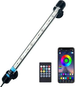 img 4 attached to VARMHUS LED Aquarium Light with Remote Controller and APP Control - Full Spectrum Options & Intelligent Timing/Dimming - 29 Light Modes, 4 Music Control Modes - 12LEDS-RGB, 11''