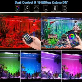 img 3 attached to VARMHUS LED Aquarium Light with Remote Controller and APP Control - Full Spectrum Options & Intelligent Timing/Dimming - 29 Light Modes, 4 Music Control Modes - 12LEDS-RGB, 11''