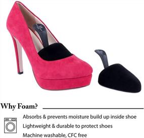img 1 attached to Держите свои высокие каблуки в идеальной форме с колодкой для обуви FootFiter Foam Shoe Tree - легкой и портативной для путешествий!