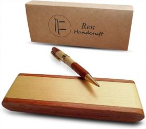 img 4 attached to Experience Elegance: Luxury Wooden Ballpoint Pen Gift Set With Business Pen Case Display And Gel Ink Refills