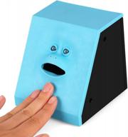 ddsky face bank coin eating savings bank, blue coin money box piggy banks для детей с батарейным питанием (слепая коробка) логотип