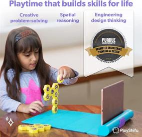 img 1 attached to 🔌 Plugo Link Interactive STEM Toys for 4-10 Year Olds - PlayShifu Education Toy, Brain Games with Magnetic Building Blocks + 200 STEM Puzzles, Engineering Kit (Works with Tablets/Mobiles)