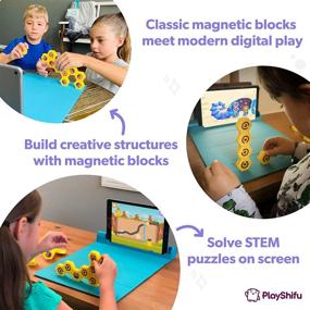 img 3 attached to 🔌 Plugo Link Interactive STEM Toys for 4-10 Year Olds - PlayShifu Education Toy, Brain Games with Magnetic Building Blocks + 200 STEM Puzzles, Engineering Kit (Works with Tablets/Mobiles)