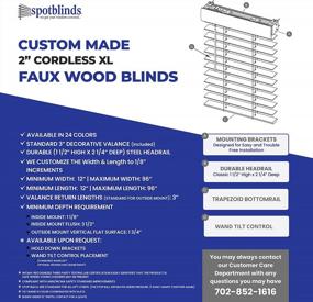 img 2 attached to Custom 2-Inch Faux Wood Horizontal Blinds For Privacy & Light Control - Window Treatments (18" To 23 7/8" X 12" To 29 7/8")