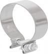 2" accuseal exhaust muffler clamp band - totalflow tf-200ss 409 stainless steel single bolt logo
