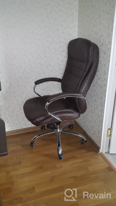 img 1 attached to Computer chair Everprof Valencia M for executive, upholstery: genuine leather, color: brown leather review by Mateusz Praga ᠌