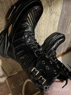 img 1 attached to Vivianly Lace-Up Platform Ankle Booties With Zipper For Women - Comfortable And Stylish Flat Boots review by Chris Jenkins