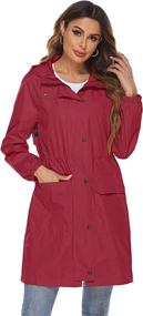 img 3 attached to Avoogue Length Raincoat Waterproof Windbreaker Women's Clothing : Coats, Jackets & Vests