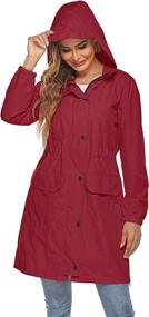 img 1 attached to Avoogue Length Raincoat Waterproof Windbreaker Women's Clothing : Coats, Jackets & Vests