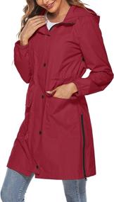 img 4 attached to Avoogue Length Raincoat Waterproof Windbreaker Women's Clothing : Coats, Jackets & Vests