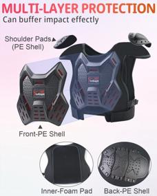 img 2 attached to StarknightMT Youth Motorcycle Riding Protective Gear - Kids Dirt Bike Armor Suit Chest Protector For Boys And Girls - Ideal For Motocross, Mountain Biking And Cycling