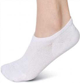 img 3 attached to Bamboo Comfort: Non-Slip Women'S Mesh No Show Socks For Everyday Wear