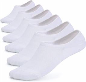 img 4 attached to Bamboo Comfort: Non-Slip Women'S Mesh No Show Socks For Everyday Wear