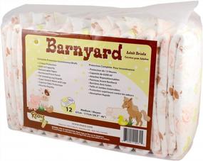 img 3 attached to Stay Secure And Comfortable With Rearz Barnyard Teen Youth Adult Diapers - 12 Pack (X-Small)