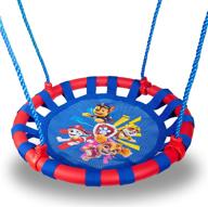 swurfer paw patrol 24 inch saucer swing for kids, up to 250lbs weight capacity, suitable for ages 3 and up logo