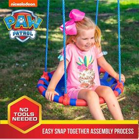 img 2 attached to Swurfer Paw Patrol 24 Inch Saucer Swing For Kids, Up To 250Lbs Weight Capacity, Suitable For Ages 3 And Up