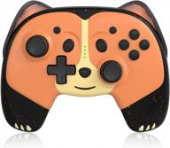 powerlead cute pro controller for nintendo switch - wireless gamepad with wake-up function, turbo vibration and breathing light - compatible with switch lite/oled - kawaii cartoon design logo