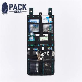 img 2 attached to 👜 Pack Gear Portable Travel Accessory Organizer - Safeguard Small Belongings with Durable Elastic Straps & Heavy-Duty Mesh Netting - Ideal for Various Bag Sizes