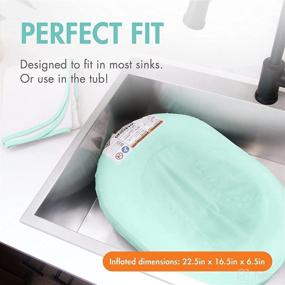 img 2 attached to 🛁 Quick Dry Microfleece Cover Boon Puff Inflatable Baby Bather - Multi
