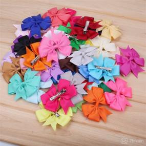 img 1 attached to 🎀 Bow Hair Clips for Baby Girls, Toddlers, and Infants - Hair Barrettes