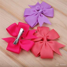 img 2 attached to 🎀 Bow Hair Clips for Baby Girls, Toddlers, and Infants - Hair Barrettes