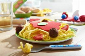 img 2 attached to HABA Biofino Play Food - Spaghetti Bolognese With Polyester Pasta And Meatballs — The Perfect Addition To Your Pretend Role Play Dinner Fun
