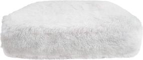 img 1 attached to 🐶 Bessie and Barnie Snow White Plush Faux Fur Rectangle Pet Bed - Extra Luxury Shag - Available in Multiple Sizes