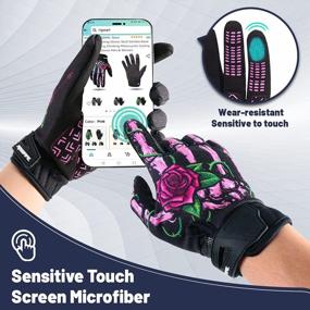 img 3 attached to Non-Slip Skeleton Motorcycle Gloves For Men And Women - RIGWARL Touchscreen Joker Cycling, Dirt Bike, Mountain Bike Riding Gloves.