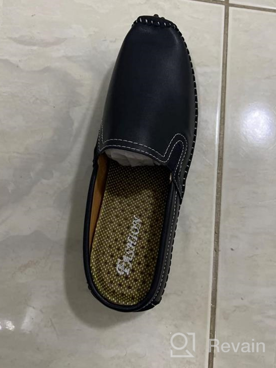 img 1 attached to Experience Ultimate Comfort with YiCeirnier Leather Loafer Slippers review by Nate Mims