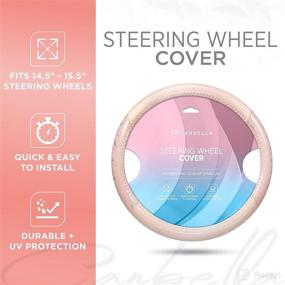 img 3 attached to Carbella Pink Holo Bling Steering Wheel Cover