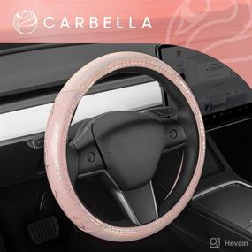 img 4 attached to Carbella Pink Holo Bling Steering Wheel Cover