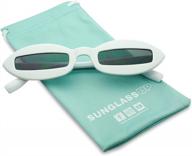 bad bunny style goggles: small narrow pointed oval clout cut out lens sunglasses from sunglassup! logo