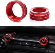 🔴 anfokas 2pcs mazda 3 6 cx-5 cx-30 accessories - red ac button switch cover trim, console decor sticker 2022 2021 2020 logo