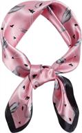 womens satin silk formal scarf - 23.6 inch square neck hair wrap and head kerchief by qbsm logo