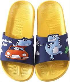 img 4 attached to Sandals Dinosaur Slipper Slippers Darkblue Boys' Shoes at Sandals