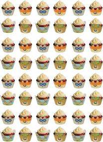 img 1 attached to 48-Piece Woodland Friends Cupcake Wrappers - 9.25" Multicolor | Beistle