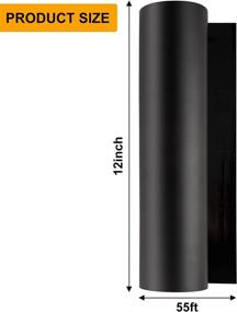 img 3 attached to Матовый черный перманентный виниловый рулон 12 "X55Ft - ПЭТ-клей для подложки для Cricut, знаков, автомобильных наклеек и резаков для рукоделия.