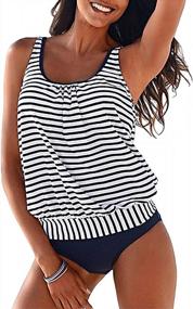 img 4 attached to Flaunt Your Curves With BIKINX Plus Size Tankini Swimsuits: Tummy Control, Two Piece Bathing Suits For Women