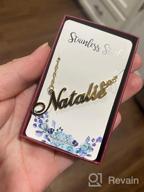 img 1 attached to Exquisite Personalized Custom Initial Pendant Name Necklaces for Women & Girls - Effortlessly Stylish in Gold & Silver review by Jessica Torma