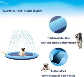 img 2 attached to Durable Non-Slip Splash Sprinkler Pad For Dogs & Kids - Outdoor Play Mat Pool Bath Wading Toy